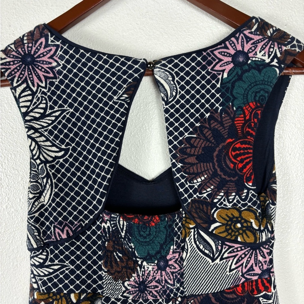 Maeve Anthropologie Fairchild Floral Scoop Neck Sleeveless Mini Dress Women's XS - Picture 10 of 12